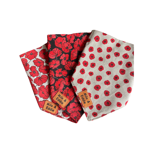 On Collar Bandana-Poppy